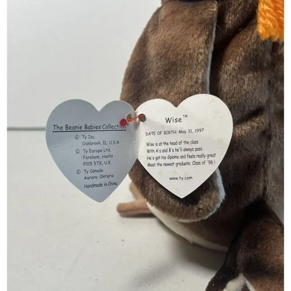 Wise The‎ Owl TY Original Beanie Baby - New With Tags